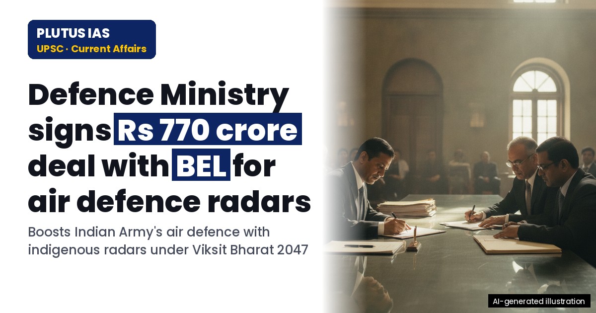 Defence Ministry signs Rs 770 crore deal with BEL for air defence radars