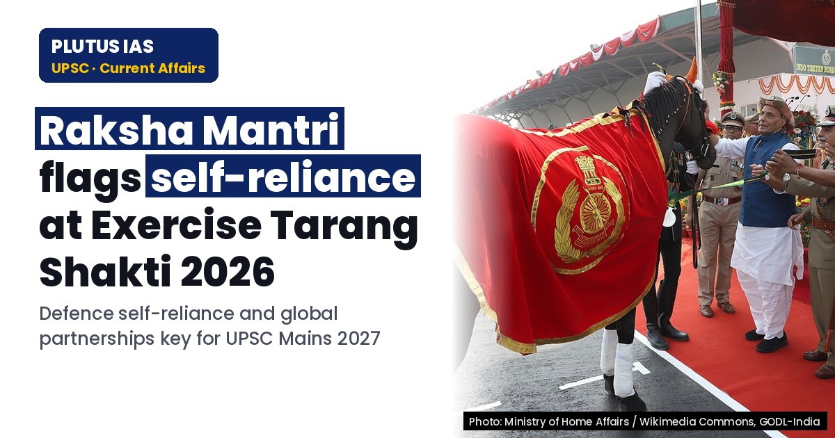 Raksha Mantri Highlights Self-Reliance & Global Cooperation at Exercise Tarang Shakti 2026