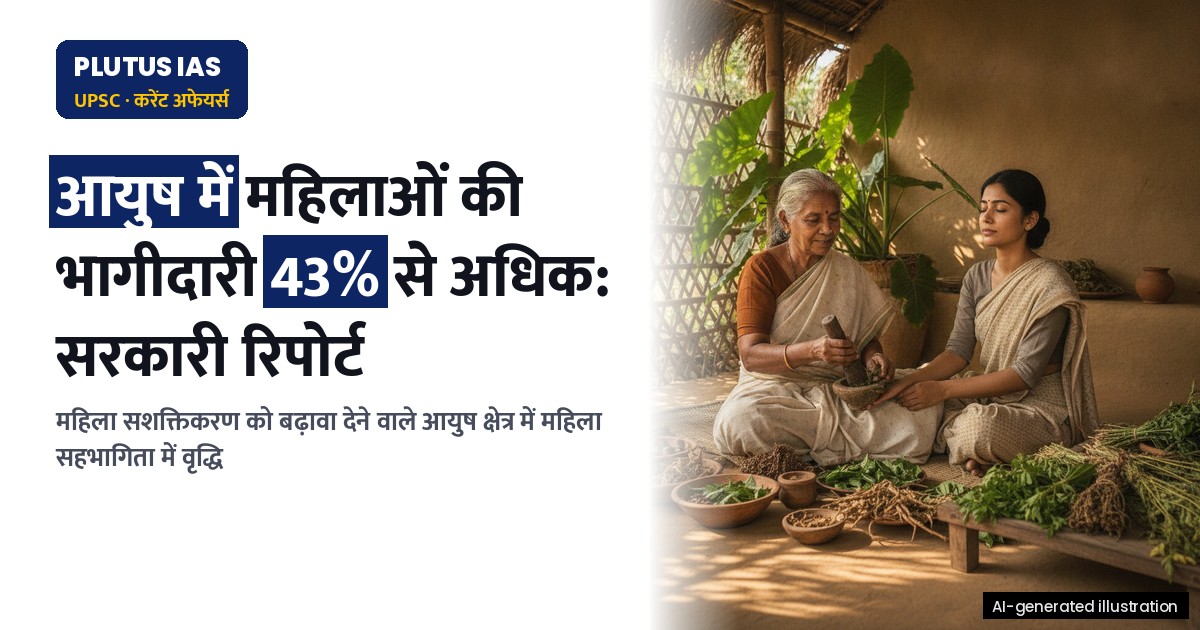 आयुष क्षेत्र में महिलाओं की भागीदारी 43% से अधिक, कई संगठित क्षेत्रों में 50% से ज्यादा