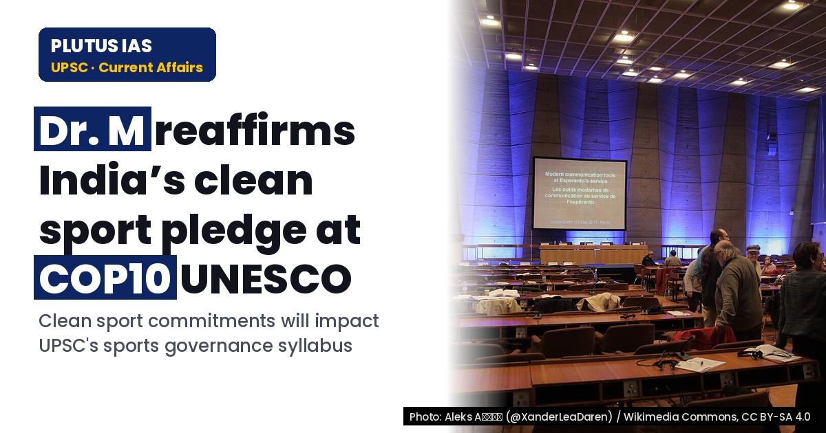 India’s Commitment to Clean Sport at COP10 UNESCO Convention