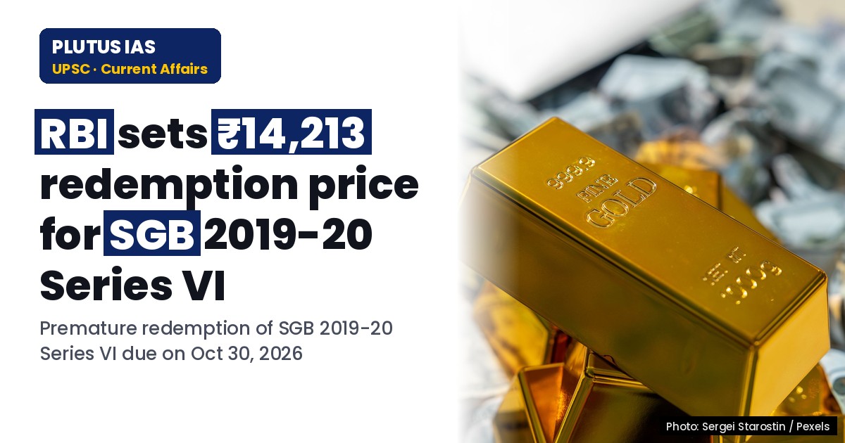 SGB 2019-20 Series VI: Redemption Price for Premature Redemption on Oct 30, 2026