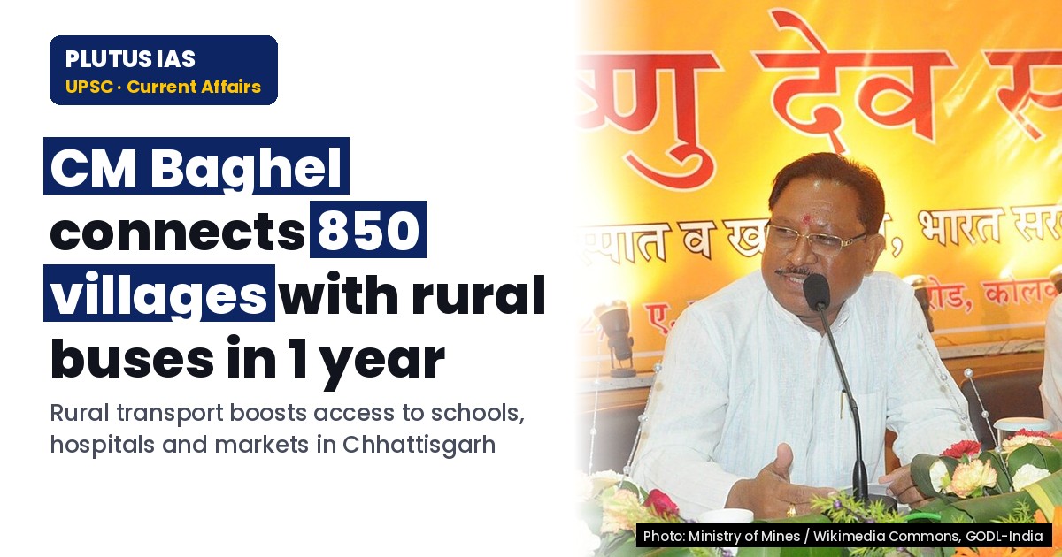 Chhattisgarh CM Rural Bus Scheme: 850 Villages Connected in 1 Year