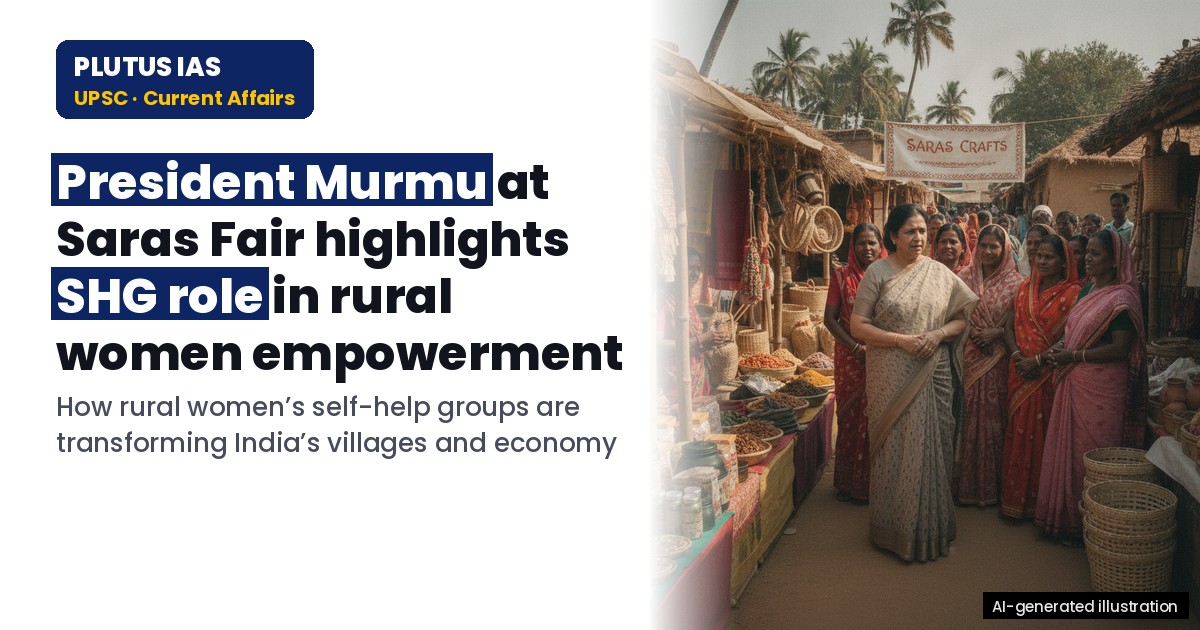 UPSC Focus: President at National Saras Fair on Rural Women Empowerment