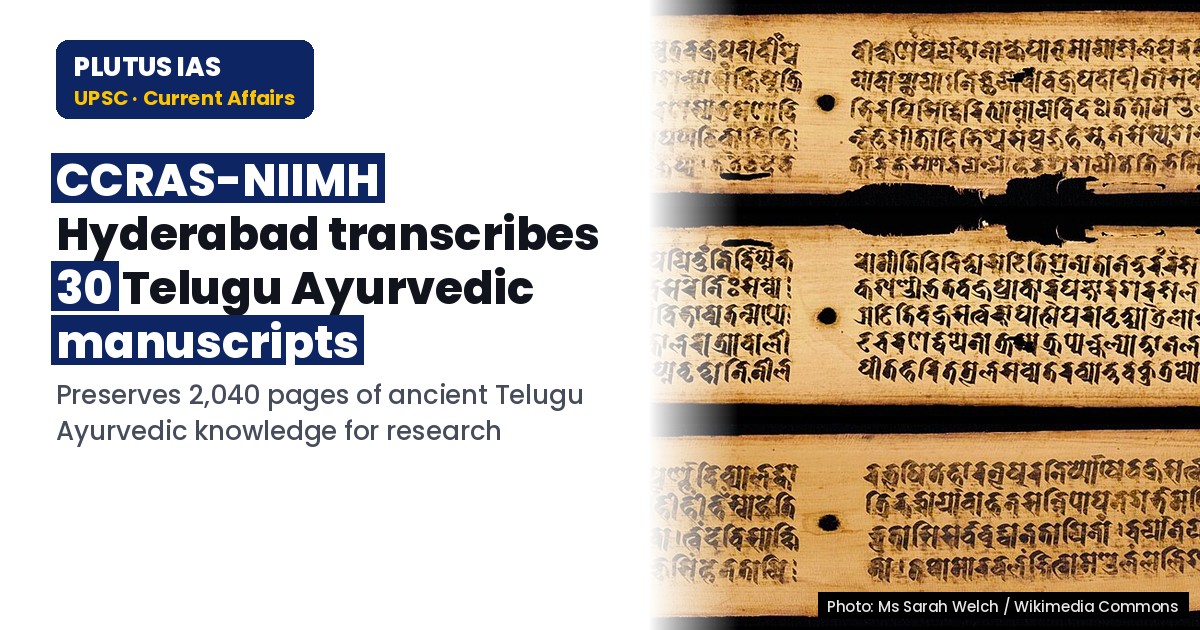 3-Day Workshop on Telugu Ayurvedic Manuscript Transcription in Hyderabad